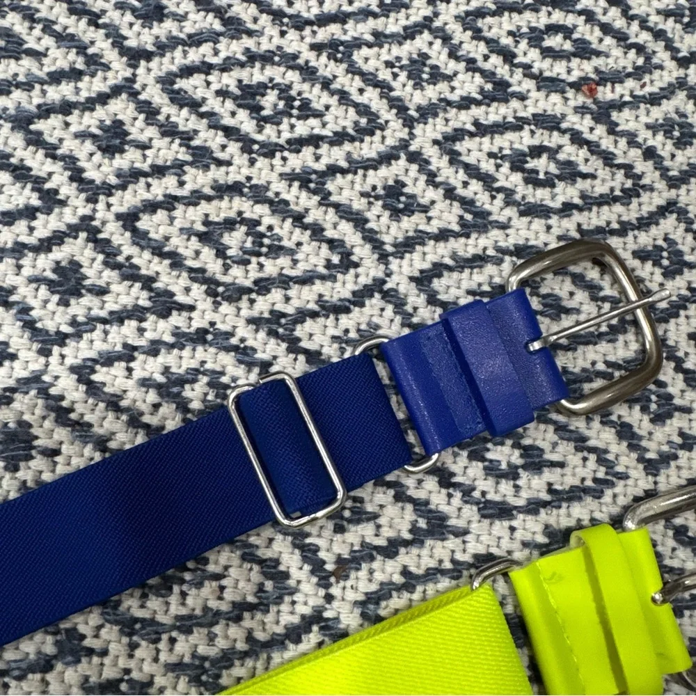 Set of Four Vibrant baseball / softball Belts